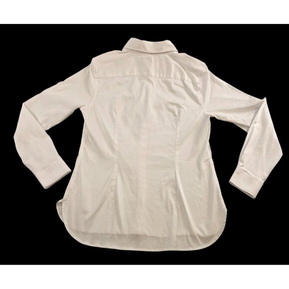 Banana Republic Women's White Button up Long Sleeve Top Size 6 - Picture 4 of 6